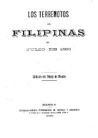 Los Terromotos en Filipinas en julio de 1880 : Extracto del Diario de Manila | Biblioteca Virtual Miguel de Cervantes