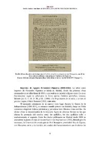 Imprenta de Agapito Fernández Figueroa (1808 - 1814) [Semblanza] / Beatriz Sánchez Hita | Biblioteca Virtual Miguel de Cervantes