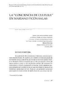 La "conciencia de cultura" en Mariano Picón-Salas / Luis Ricardo Dávila | Biblioteca Virtual Miguel de Cervantes