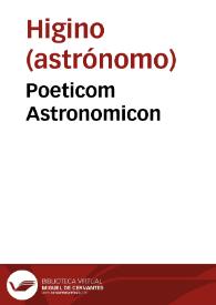 Poeticom Astronomicon | Biblioteca Virtual Miguel de Cervantes