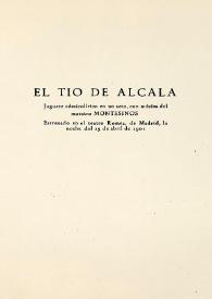 El tío de Alcalá / Carlos Arniches | Biblioteca Virtual Miguel de Cervantes