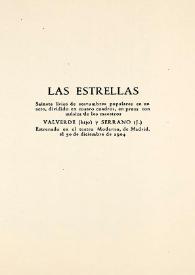Las estrellas / Carlos Arniches | Biblioteca Virtual Miguel de Cervantes