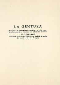 La gentuza / Carlos Arniches | Biblioteca Virtual Miguel de Cervantes