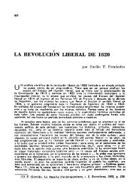 La revolución liberal de 1820 / Emilio T. Fernández | Biblioteca Virtual Miguel de Cervantes