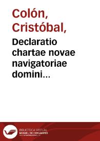 Declaratio chartae novae navigatoriae domini almirantis  (Ms. 2327) | Biblioteca Virtual Miguel de Cervantes