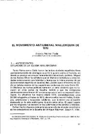 El movimiento antiliberal mallorquín de 1813 / Antonio Moliner Prada | Biblioteca Virtual Miguel de Cervantes