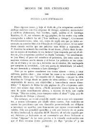 Modos de ser cristiano / Pedro Laín Entralgo | Biblioteca Virtual Miguel de Cervantes