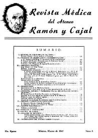 Revista Médica del Ateneo Ramón y Cajal. II época, núm. 3, marzo de 1947 | Biblioteca Virtual Miguel de Cervantes