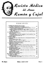 Revista Médica del Ateneo Ramón y Cajal. II época, núm. 4, abril de 1947 | Biblioteca Virtual Miguel de Cervantes