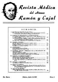 Revista Médica del Ateneo Ramón y Cajal. II época, núm. 6, junio de 1947 | Biblioteca Virtual Miguel de Cervantes