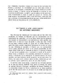 En torno a los "Apócrifos" de Antonio Machado / Antonio Colinas | Biblioteca Virtual Miguel de Cervantes