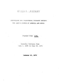 Annual report of the Fulbright Commission. Program year 1974 | Biblioteca Virtual Miguel de Cervantes