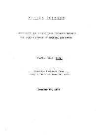 Annual report of the Fulbright Commission. Program year 1974 | Biblioteca Virtual Miguel de Cervantes