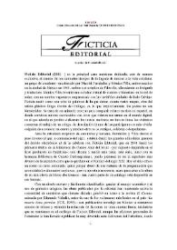Ficticia Editorial (2001- ) [Semblanza] / Tomás Granados Salinas | Biblioteca Virtual Miguel de Cervantes
