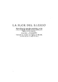 La flor del barrio / Carlos Arniches | Biblioteca Virtual Miguel de Cervantes