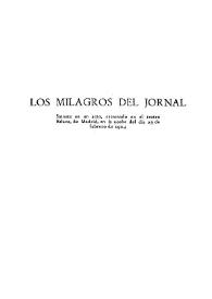 Los milagros del jornal / Carlos Arniches | Biblioteca Virtual Miguel de Cervantes