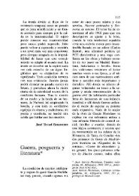 Guerra, posguerra y literatura / Jordi Gracia | Biblioteca Virtual Miguel de Cervantes