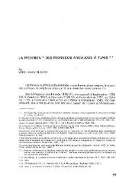 La médersa des moriscos andalous à Tunis  / per Abdel-Hakim El Gafsi   | Biblioteca Virtual Miguel de Cervantes