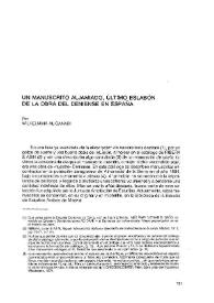Un manuscrito aljamiado, último eslabón de la obra del Deniense en España / Wilhelmina Al-Ganabi | Biblioteca Virtual Miguel de Cervantes