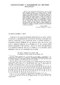 Romanticismo y humanismo en Antonio Machado / Félix Gabriel Flores | Biblioteca Virtual Miguel de Cervantes