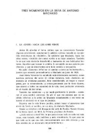 Tres momentos en la obra de Antonio Machado / Heliodoro Carpintero | Biblioteca Virtual Miguel de Cervantes