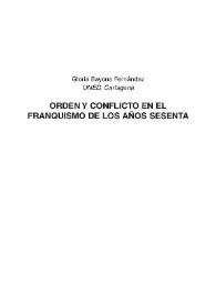 Orden y conflicto en el franquismo de los años sesenta / Gloria Bayona Fernández | Biblioteca Virtual Miguel de Cervantes