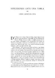 Reflexiones ante una tabla / por Carlos Alonso del Real | Biblioteca Virtual Miguel de Cervantes