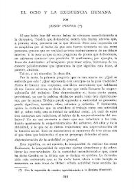 El ocio y la existencia humana / por Josef Pieper | Biblioteca Virtual Miguel de Cervantes