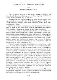 Comunidad iberoamericana / Antonio Salvador | Biblioteca Virtual Miguel de Cervantes
