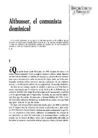 Althusser, el comunista dominical / Blas Matamoro | Biblioteca Virtual Miguel de Cervantes