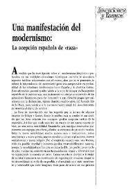 Una manifestación del modernismo: la acepción española de "raza" / José Luis Abellán | Biblioteca Virtual Miguel de Cervantes