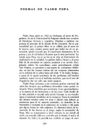 [Introducción a la poesía de Vasko Popa] / Snezana Ljubojevic Stiefel | Biblioteca Virtual Miguel de Cervantes