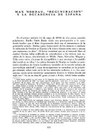 Max Nordau, "Degeneración" y la decadencia de España / Lisa E. Davis | Biblioteca Virtual Miguel de Cervantes