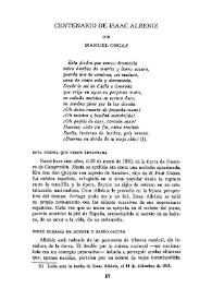 Centenario de Isaac Albéniz / Manuel Orgaz | Biblioteca Virtual Miguel de Cervantes