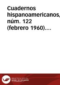Cuadernos hispanoamericanos, núm. 122 (febrero 1960). Brújula de actualidad. Sección de notas | Biblioteca Virtual Miguel de Cervantes