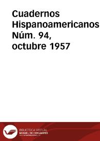 Cuadernos Hispanoamericanos. Núm. 94, octubre 1957 | Biblioteca Virtual Miguel de Cervantes