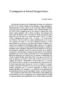 El pentagrama de Edward Morgan Forster / Osvaldo Gallone | Biblioteca Virtual Miguel de Cervantes