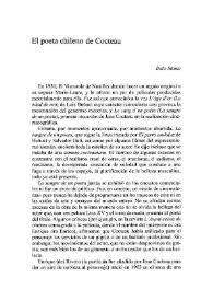 El poeta chileno de Cocteau / Ítalo Manzi | Biblioteca Virtual Miguel de Cervantes