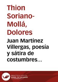 Juan Martínez Villergas, poesía y sátira de costumbres / Dolores Thion Soriano-Molla | Biblioteca Virtual Miguel de Cervantes