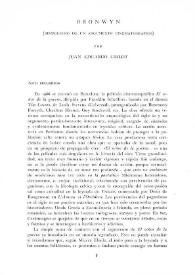 Bronwyn (Simbolismo de un argumento cinematográfico) / por Juan Eduardo Cirlot | Biblioteca Virtual Miguel de Cervantes