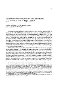 Instrumentos de mediación literaria "entre lo uno y lo diverso": el caso de Ángel Ganivet / Raúl Fernández Sánchez-Alarcos | Biblioteca Virtual Miguel de Cervantes