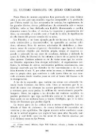 El último combate de Julio Cortázar / Rodolfo A. Borello | Biblioteca Virtual Miguel de Cervantes