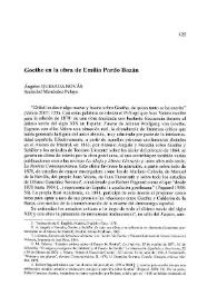 Goethe en la obra de Emila Pardo Bazán / Ángeles Quesada Novás | Biblioteca Virtual Miguel de Cervantes