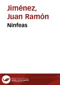 Ninfeas | Biblioteca Virtual Miguel de Cervantes