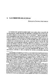Las órdenes religiosas / Margarita‏ Cantera Montenegro | Biblioteca Virtual Miguel de Cervantes