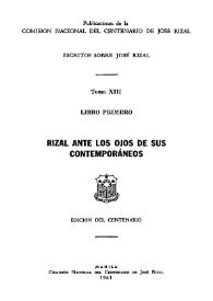 Rizal ante los ojos de sus contemporáneos | Biblioteca Virtual Miguel de Cervantes