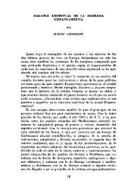 Balance espiritual de la moderna Hispanoamérica / por Rudolf Grossmann; traducción de E. Lledó | Biblioteca Virtual Miguel de Cervantes
