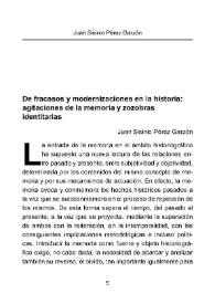 De fracasos y modernizaciones en la historia: agitaciones de la memoria y zozobras identitarias / Juan Sisinio Pérez Garzón | Biblioteca Virtual Miguel de Cervantes