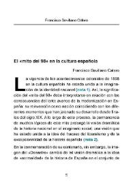 El "mito del 98" en la cultura española / Francisco Sevillano Calero | Biblioteca Virtual Miguel de Cervantes