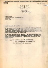 Carta de la Agrupación de Combatientes y Exiliados de la República Española a la Junta de Auxilio a los Republicanos. New York, 19 de noviembre de 1941 | Biblioteca Virtual Miguel de Cervantes